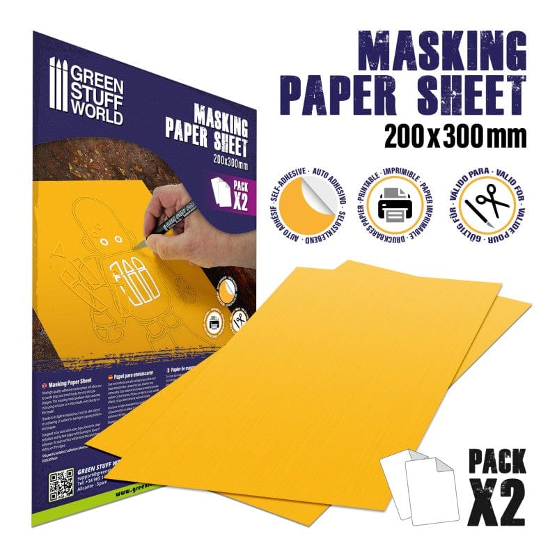 Green Stuff World 10498 Masking Sheet 200x300mm - (2pcs)