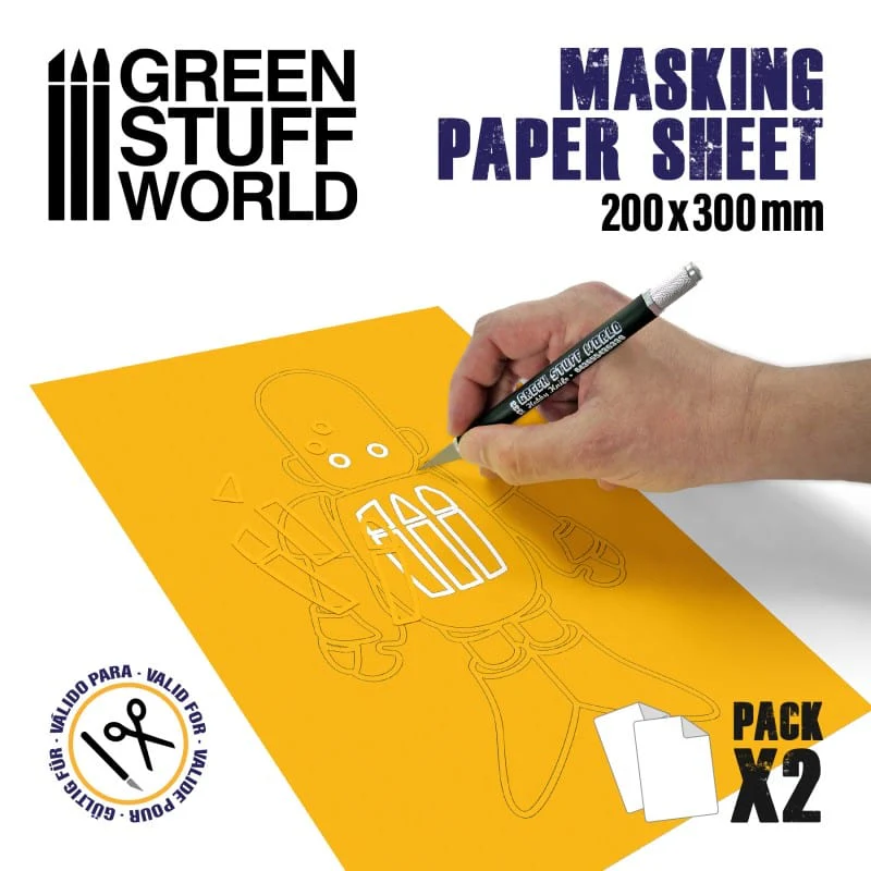 Green Stuff World 10498 Masking Sheet 200x300mm - (2pcs) - Image 2