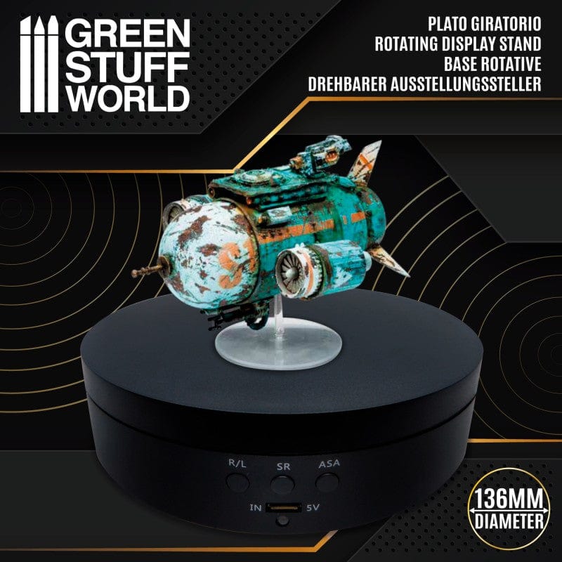 Green Stuff World 136mm Round Rotating Display Stand
