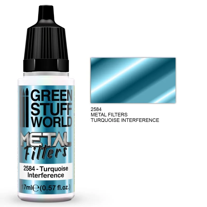 Green Stuff World 2584 Metal Filters - TURQUOISE interference 17ml