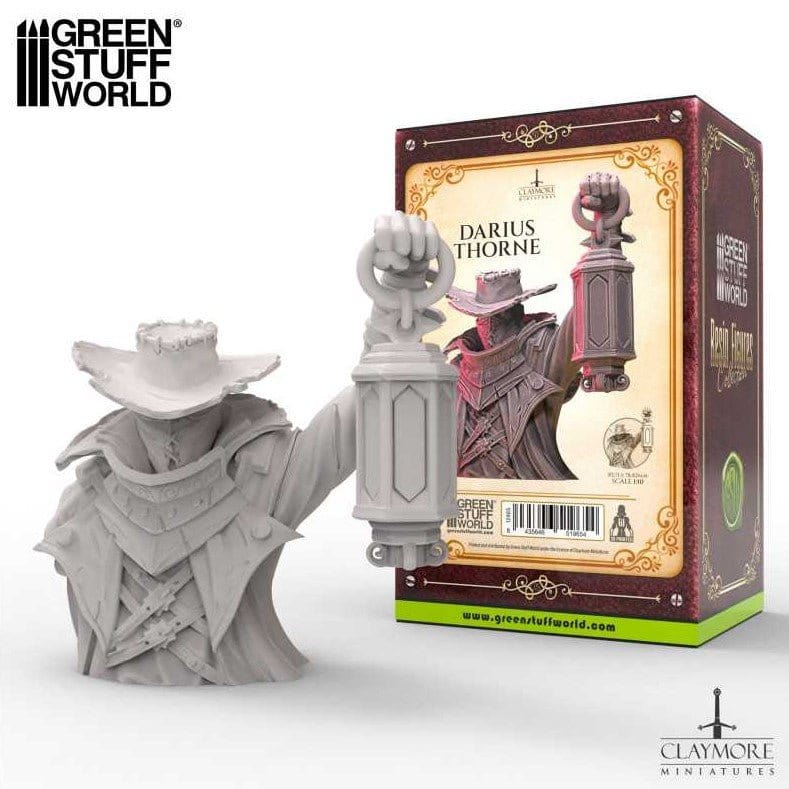 Green Stuff World 3D Printed - Claymore Miniatures - Darius Thorne - Busto
