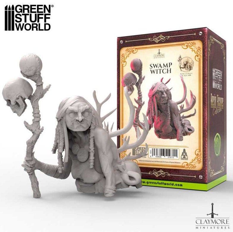 Green Stuff World 3D Printed - Swamp Witch - Bust