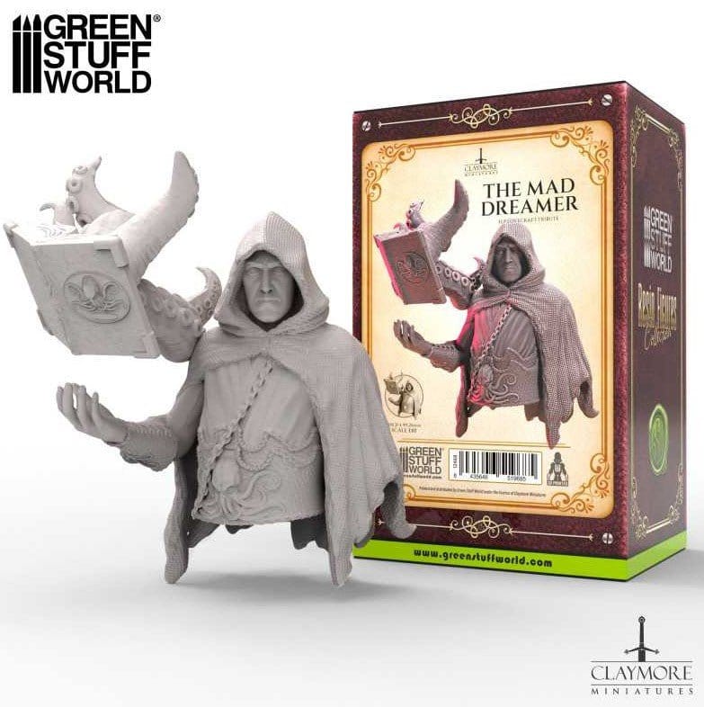 Green Stuff World 3D Printed - The Mad Dreamer - Bust**