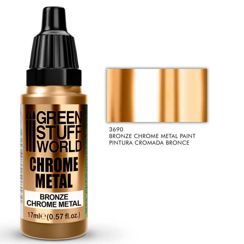 Green Stuff World Chrome Metal Paint - Bronze Color 17ml