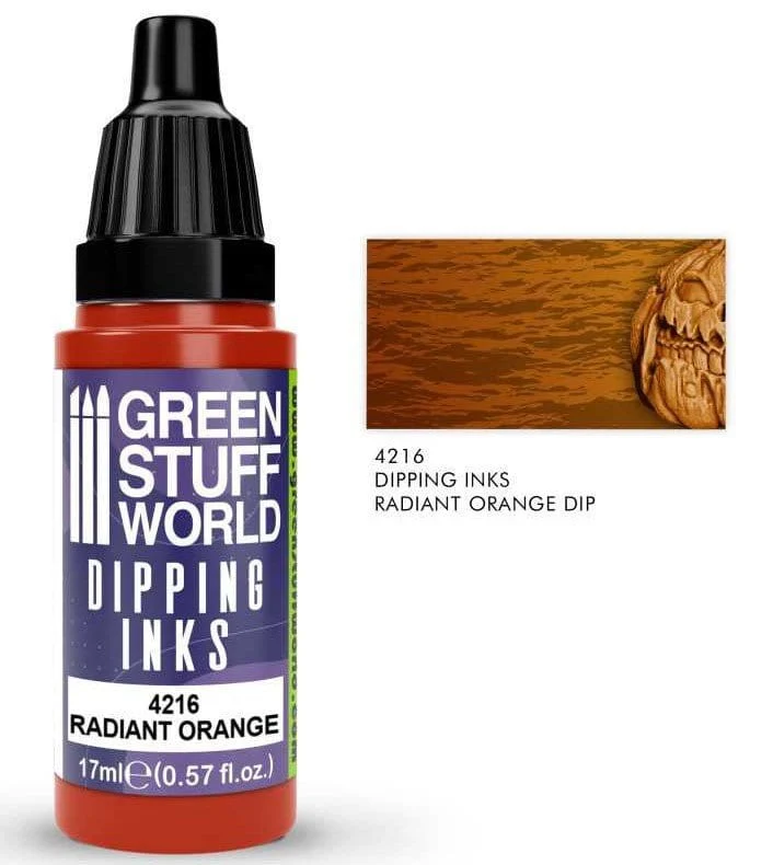 Green Stuff World Dipping ink 17 ml - RADIANT ORANGE DIP