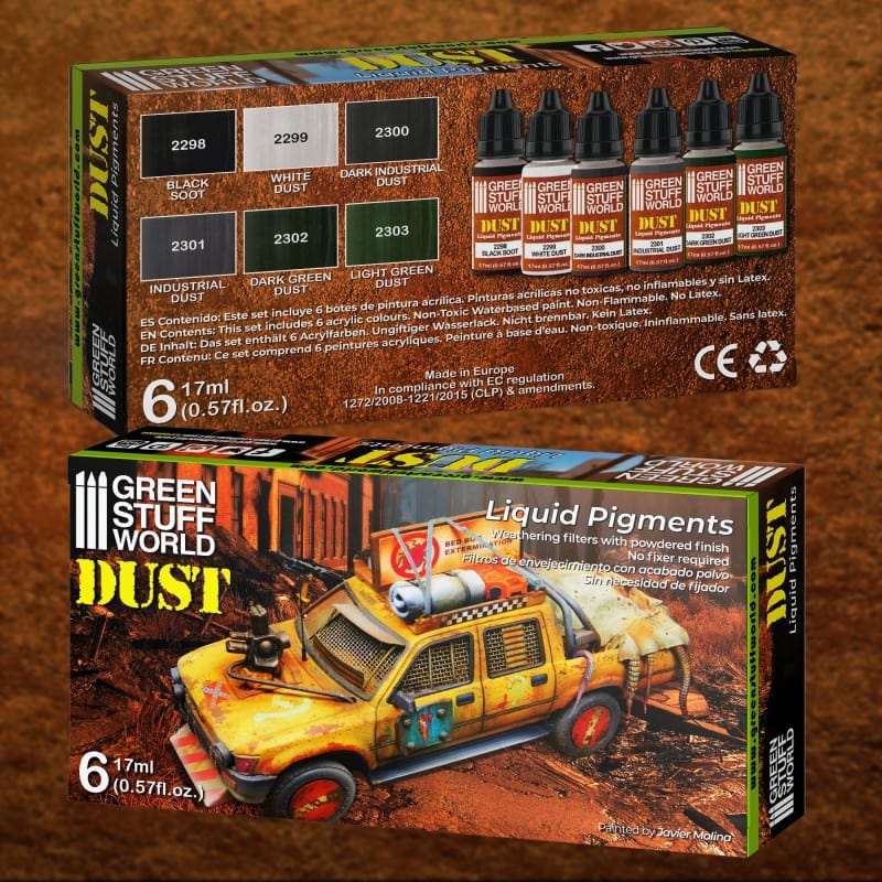 Green Stuff World Liquid Pigments Set Dust (6pcs) - Image 2