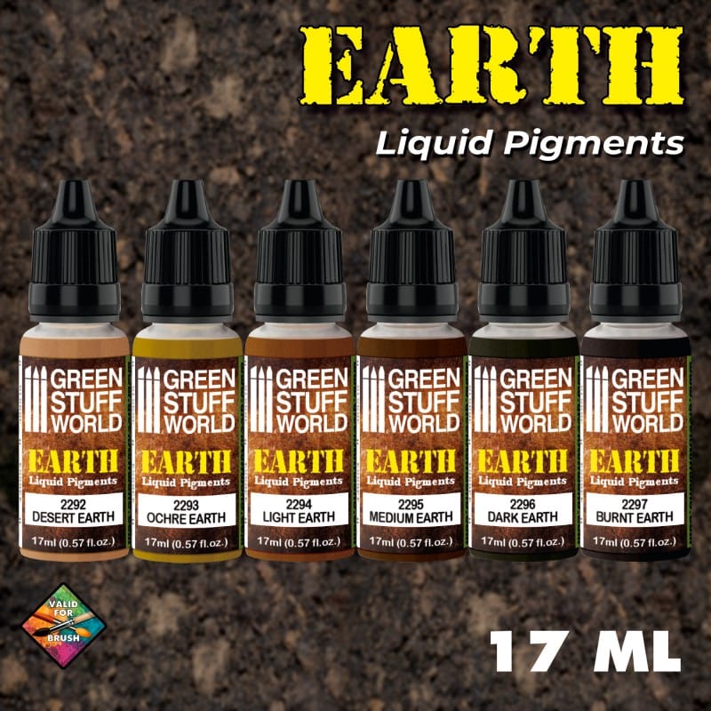Green Stuff World Liquid Pigments Set Earth (6pcs) - Image 2