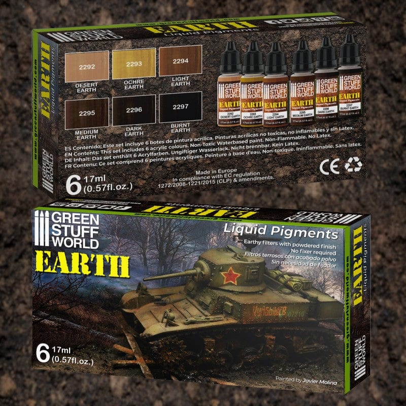 Green Stuff World Liquid Pigments Set Earth (6pcs) - Image 3