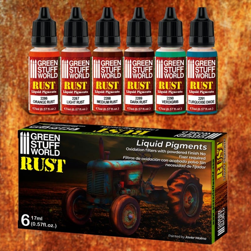 Green Stuff World Liquid Pigments Set Rust (6pcs)