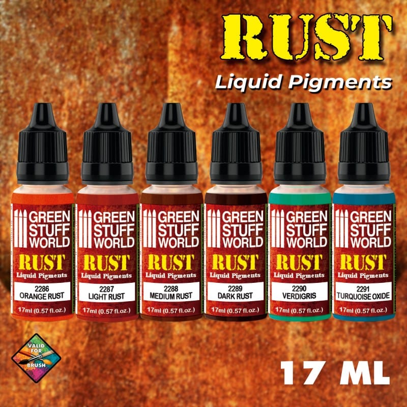 Green Stuff World Liquid Pigments Set Rust (6pcs) - Image 2