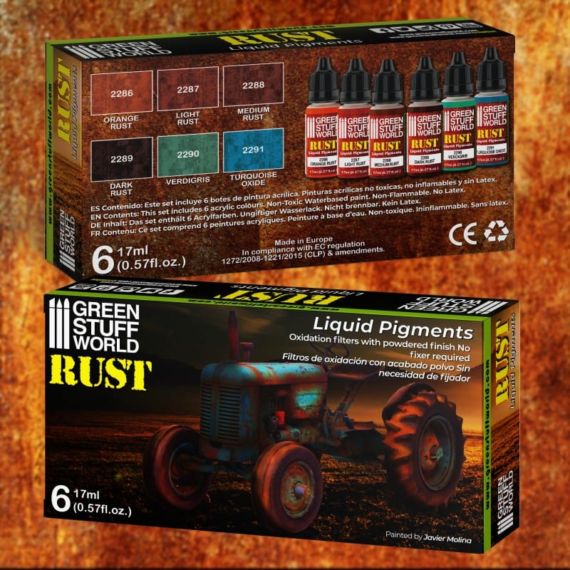 Green Stuff World Liquid Pigments Set Rust (6pcs) - Image 3