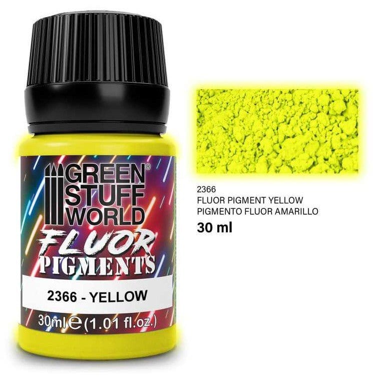 Green Stuff World Paint Pot - FLUOR YELLOW pigments 30ml