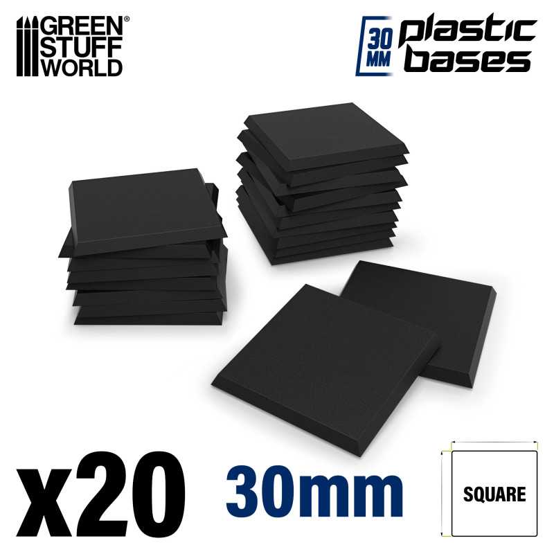 Green Stuff World Plastic Square Base 30mm (20pcs)