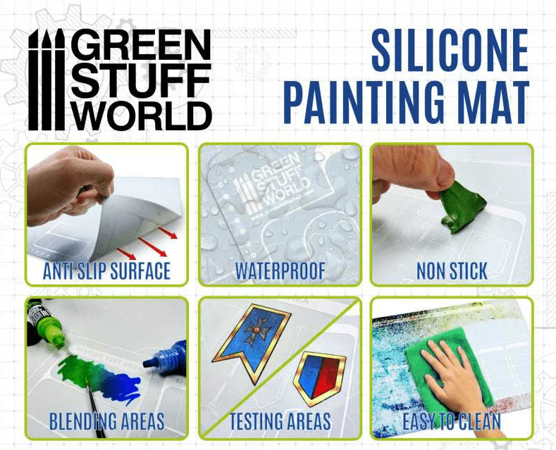 Green Stuff World Silicone Painting Mat 600x400mm - Image 3