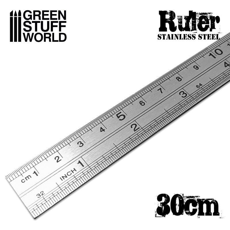 Green Stuff World Stainless Steel Ruler 30cm - Image 2