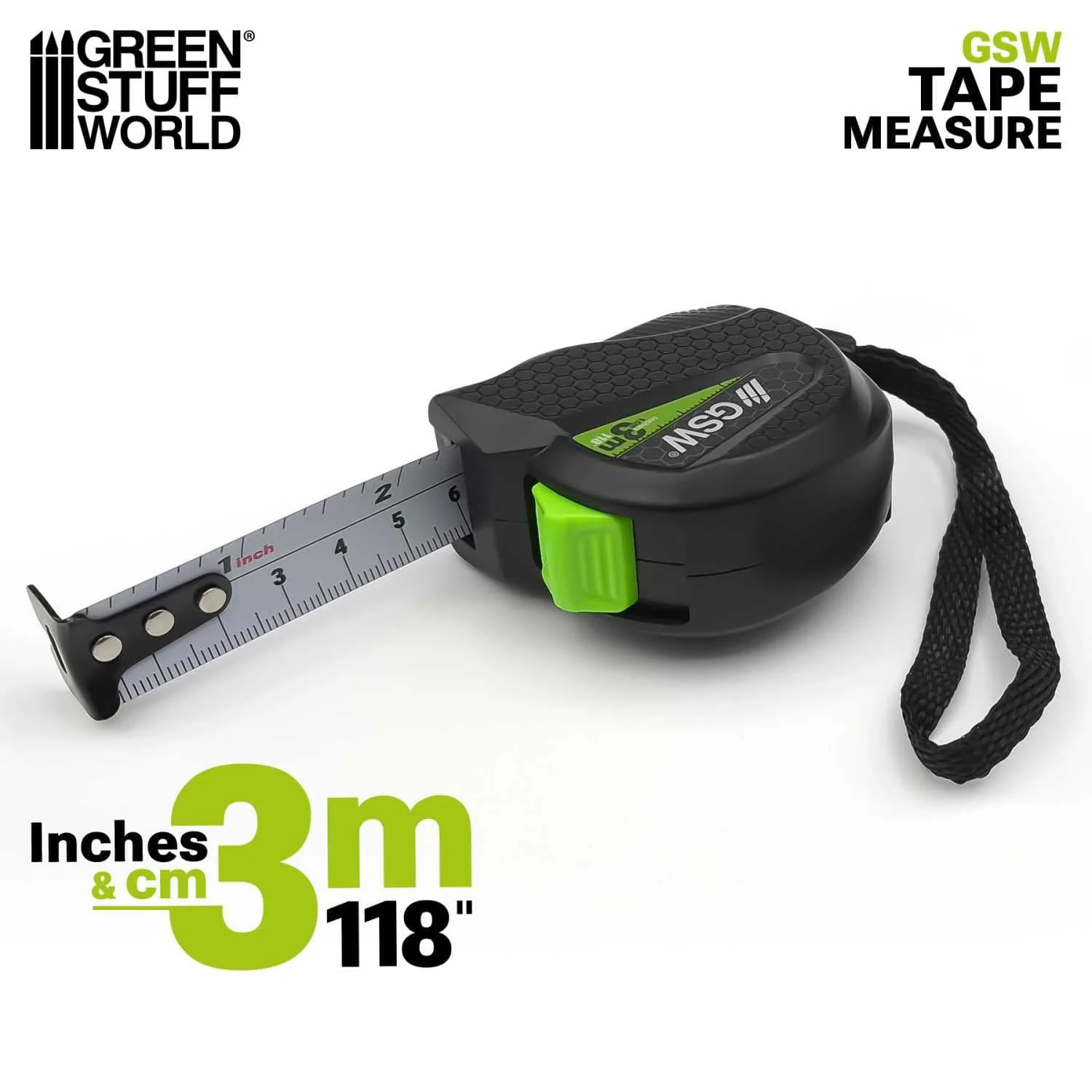 Green Stuff World Tape Measure - Centimeters and Inches - Image 4