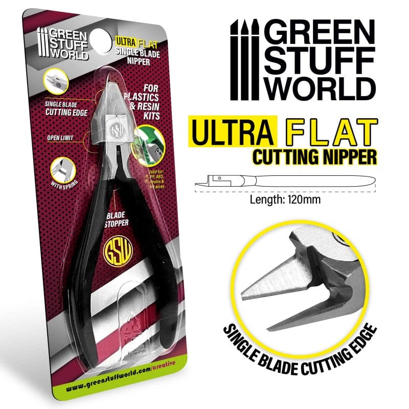 Green Stuff World Ultra Flat Side blade Nipper (Sprue Cutter) - Image 2