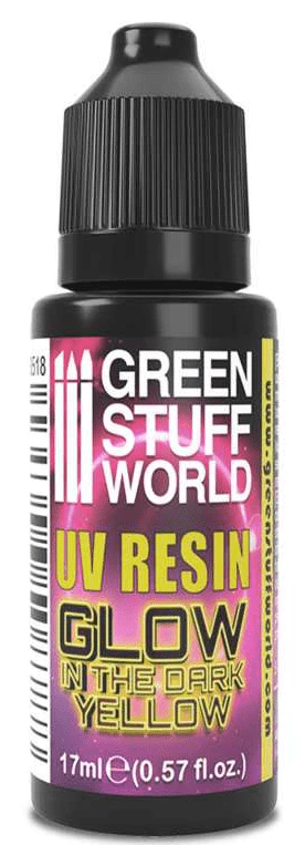 Green Stuff World UV RESIN 17ml (Glow in the Dark) YELLOW