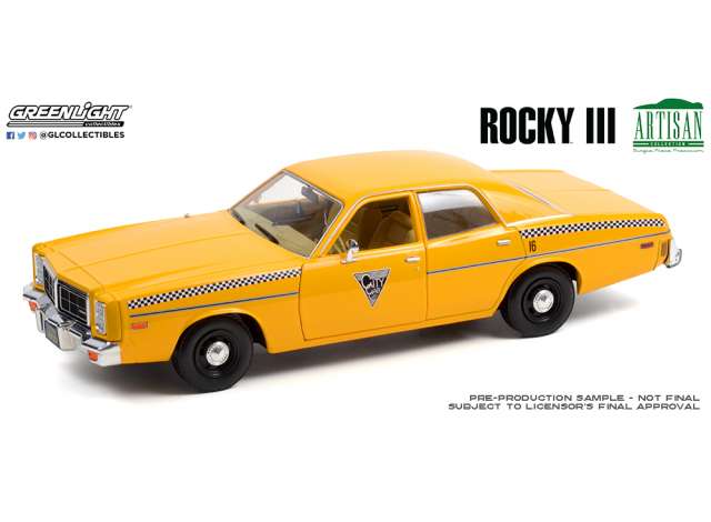 Greenlight 1/18 Rocky III (1982) 1978 Dodge Monaco City Cab Co. Movie Artisan Collection