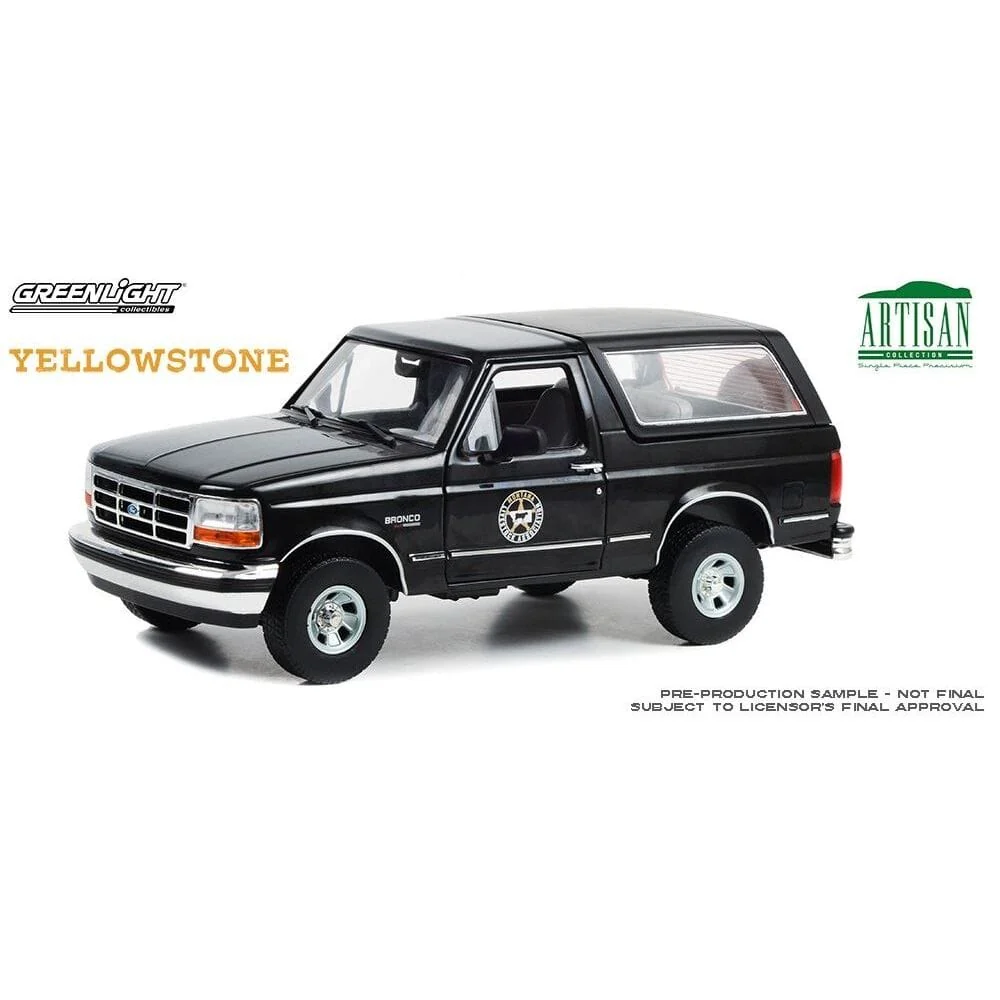 Greenlight 1/18 Yellowstone 1992 Ford Bronco - Montana Livestock Association Diecast Model