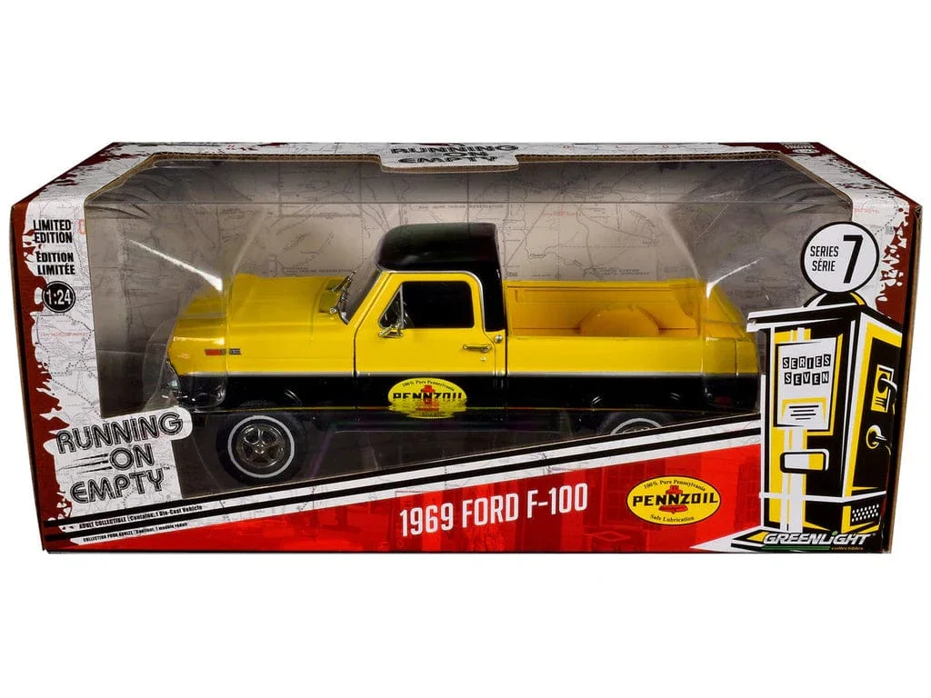 Greenlight 1/24 1969 Ford F100 Pennzoil Diecast Model - Image 2