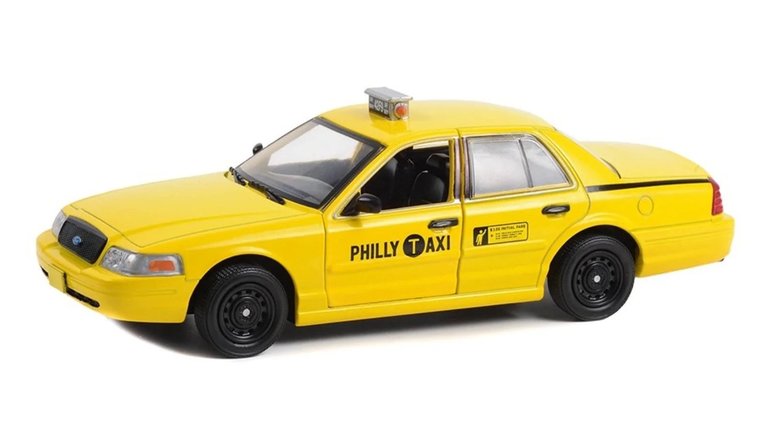 Greenlight 1/24 Creed (2015) 1999 Ford Crown Victoria - Philly Taxi Diecast Model**