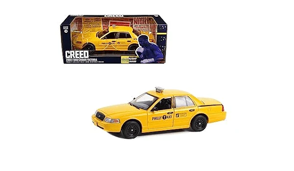 Greenlight 1/24 Creed (2015) 1999 Ford Crown Victoria - Philly Taxi Diecast Model** - Image 2