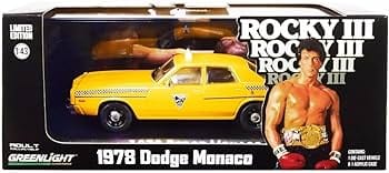 Greenlight 1/24 Rocky III (1982) 1978 Dodge Monaco - City Cab Co. Movie - Image 3