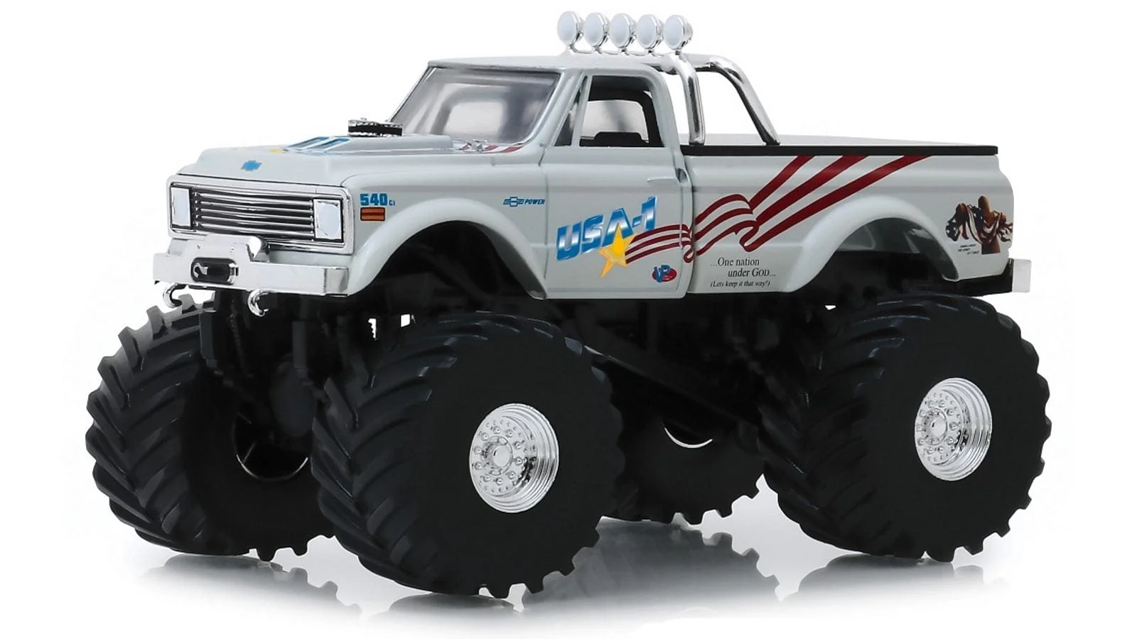Greenlight 1/43 USA 1 1970 Chevrolet K-10 Kings of Crunch Monster Truck