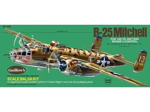 Guillows B25 Mitchell Balsa Plane Model Kit