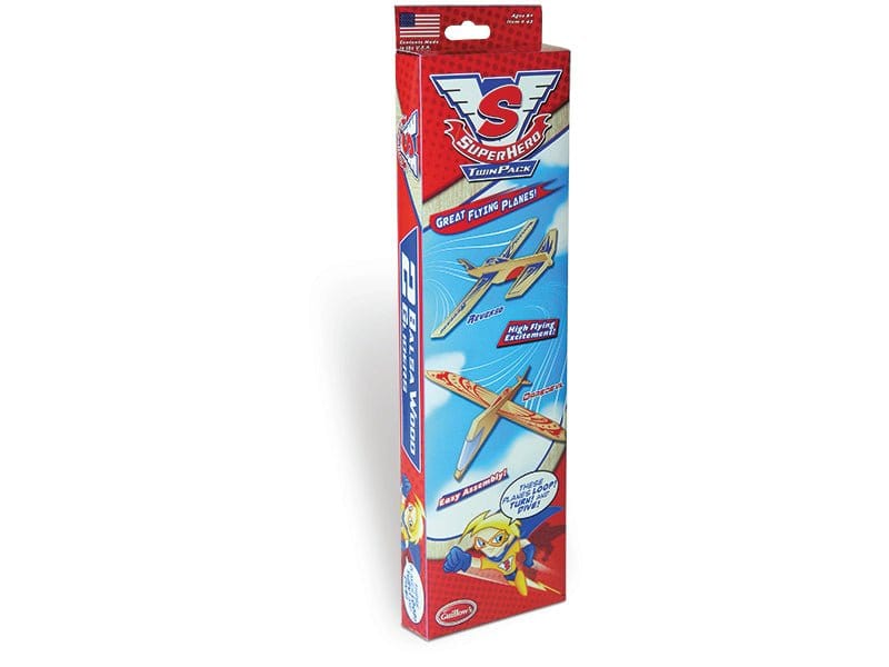Guillows Super Hero Twin Pack Balsa Glider - Image 2