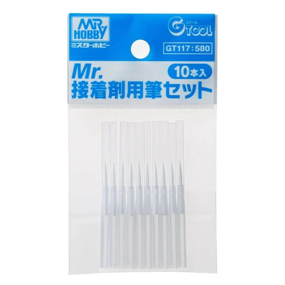 Gunze GT117 Mr Cement Fine Brush Set (10pcs)**