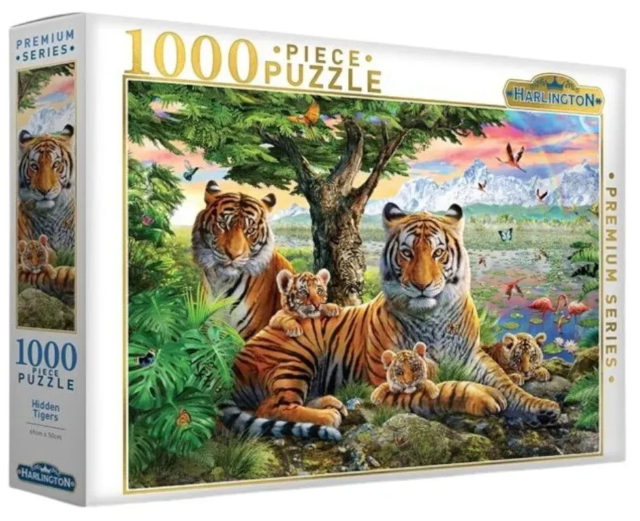 Harlington Premium 1000pc Puzzle - Hidden Tigers