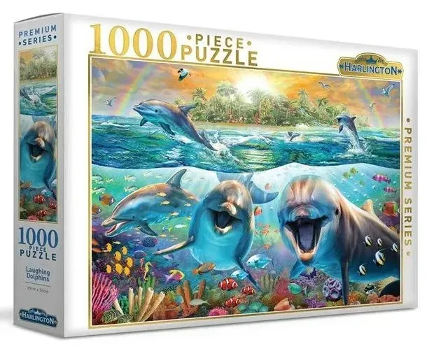 Harlington Premium 1000pc Puzzle - Laughing Dolphins