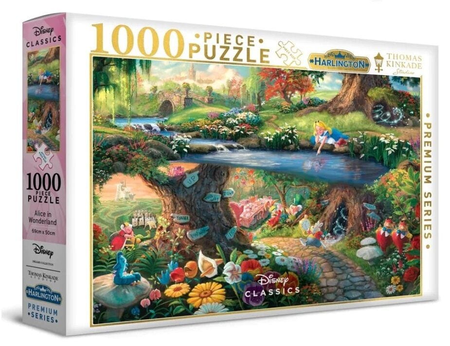 Harlington Premium Thomas Kinkade 1000pc Puzzle - Disney: Alice in Wonderland