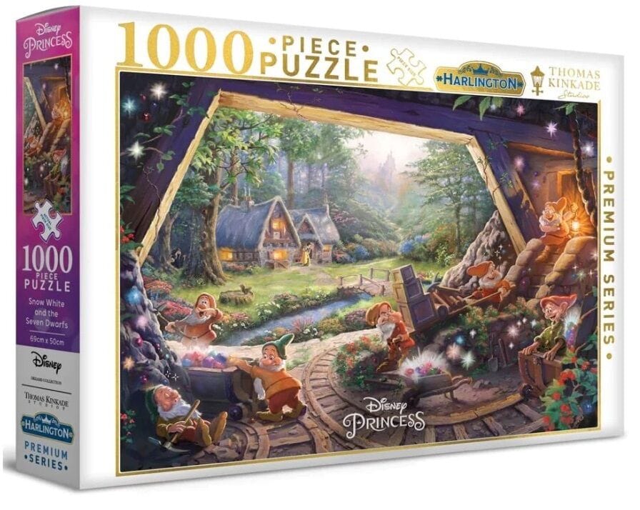 Harlington Premium Thomas Kinkade 1000pc Puzzle - Disney: Snow White and the Seven Dwarfs