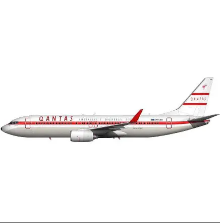 Hasegawa 1/200 ANA B737-800 Plastic Model Kit - Qantas Decals
