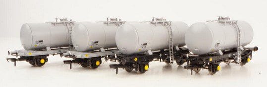Heljan OO Scale Tank Wagon TSV Molasses Grey B Tank (4 Pack)
