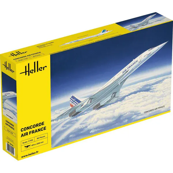 Heller 1/125 Concorde Air France Plastic Model Kit
