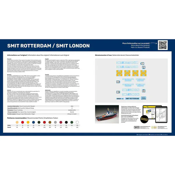 Heller 1/200 Smit Rotterdam/ Smit London Plastic Model Kit - Image 4