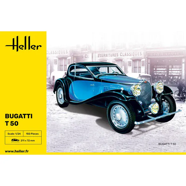 Heller 1/24 Bugatti T 50 Plastic Model Kit - Image 2