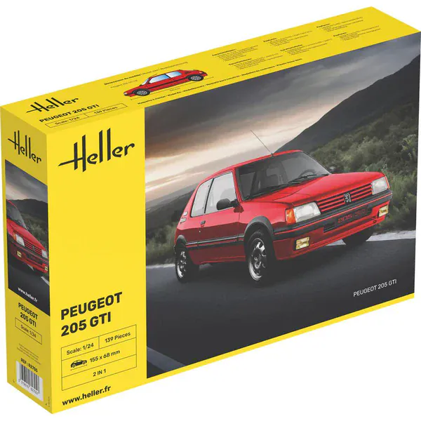 Heller 1/24 Peugeot 205 GTI Plastic Model Kit