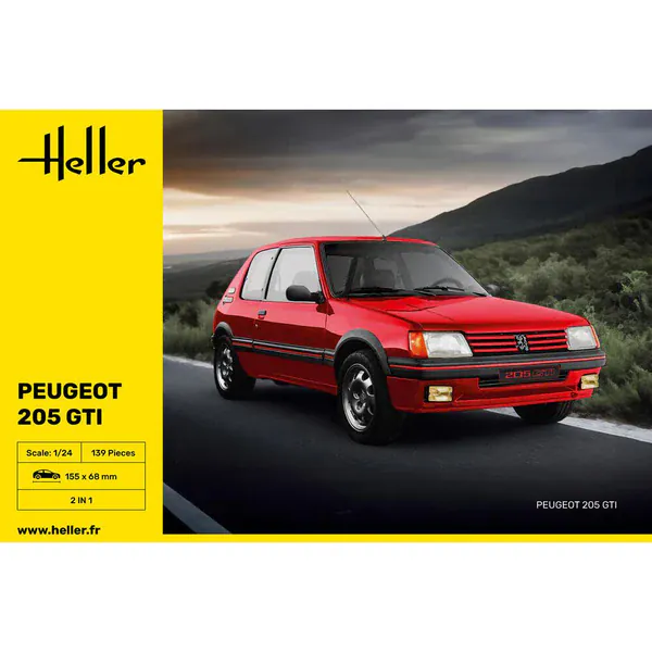 Heller 1/24 Peugeot 205 GTI Plastic Model Kit - Image 2