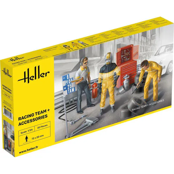 Heller 1/24 Racing Team Figures Plastic Model Kit