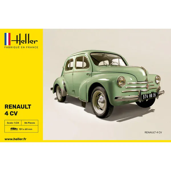 Heller 1/24 Renault 4 CV Plastic Model Kit - Image 2