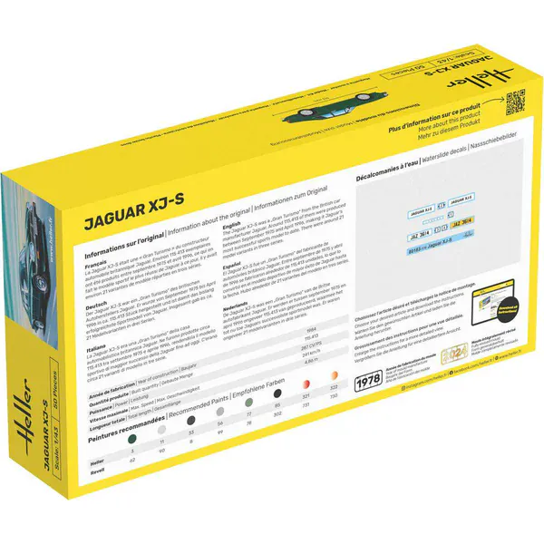Heller 1/43 Jaguar XJS Plastic Model Kit - Image 4