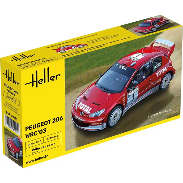 Heller 1/43 Peugeot 206 WRC03 Plastic Model Kit
