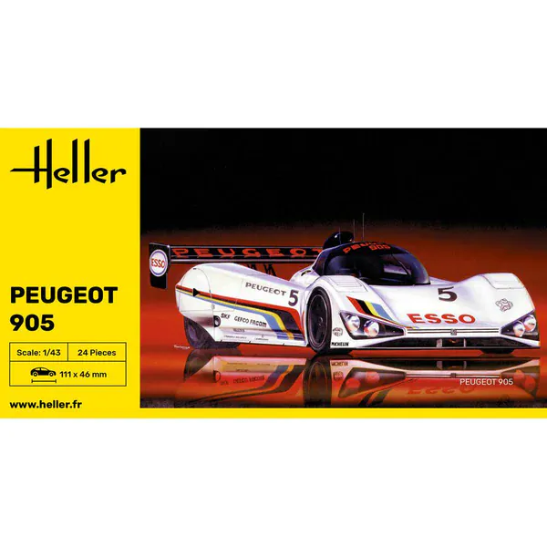 Heller 1/43 Peugeot 905 Plastic Model Kit - Image 2