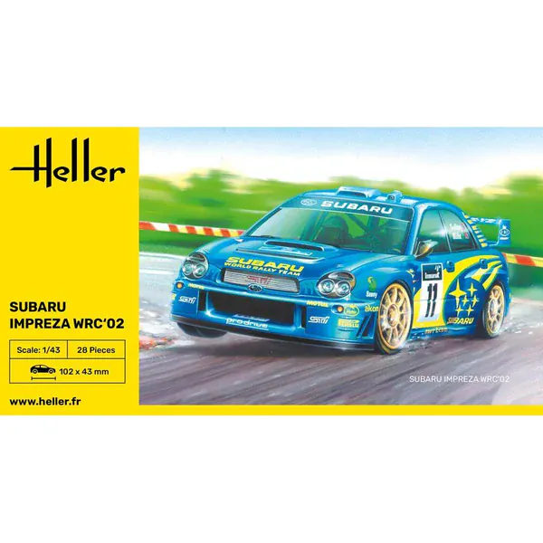 Heller 1/43 Subaru Impreza WRC02 Plastic Model Kit - Image 2