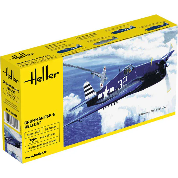 Heller 1/72 F6F Hellcat Plastic Model Kit